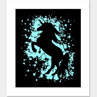 Magical Blue Unicorn Posters and Art